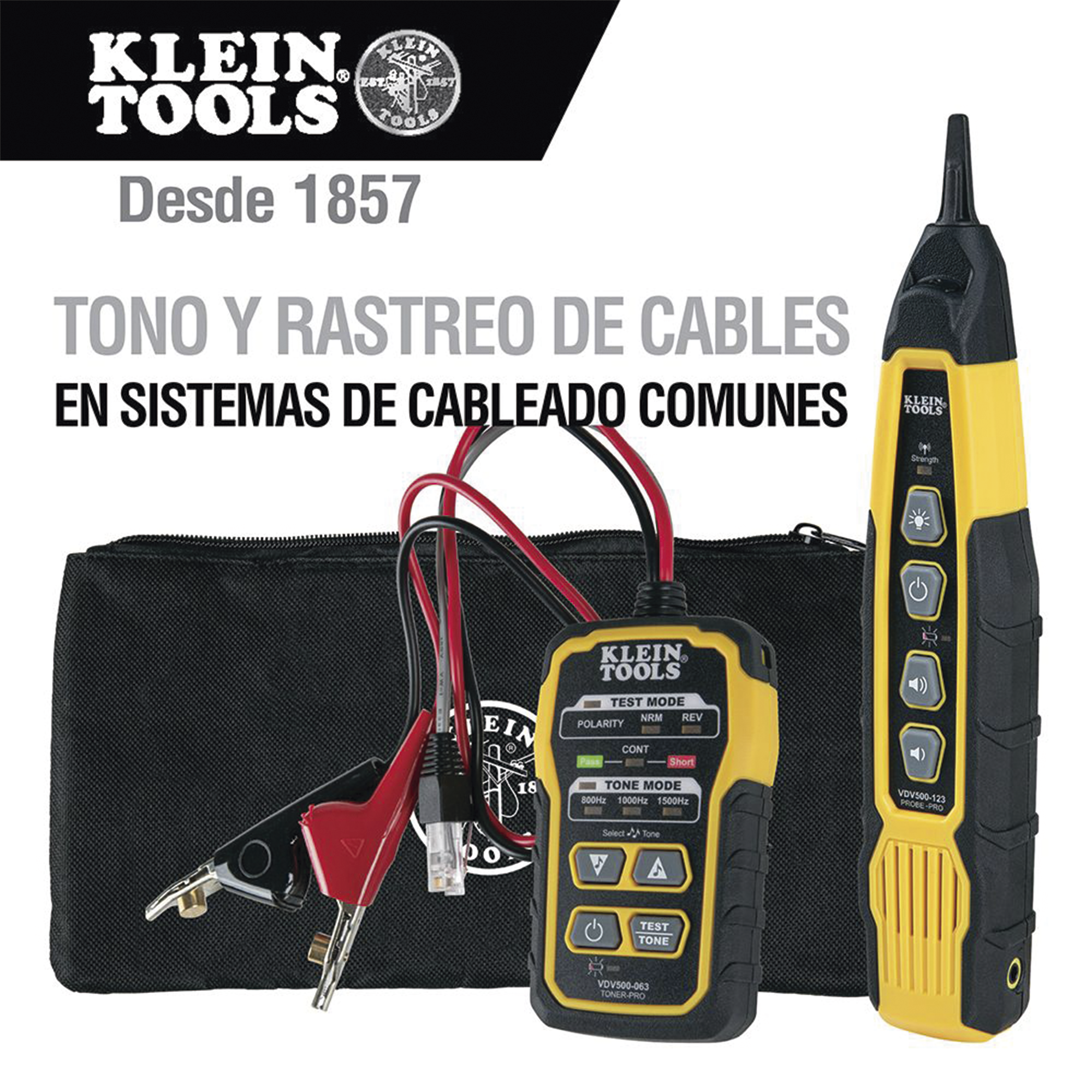 Kit de Generador de Tono y Sonda de Rastreo para Cableado (RJ11/RJ45) KLEIN TOOLS VDV500-820 - SILYMX