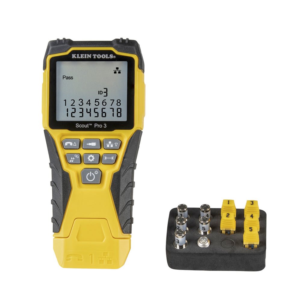 Kit Scout Pro 3 Probador de Cables de Voz RJ11/12, de Datos RJ45 y de Video Coaxial con conector F EP-820 - SILYMX