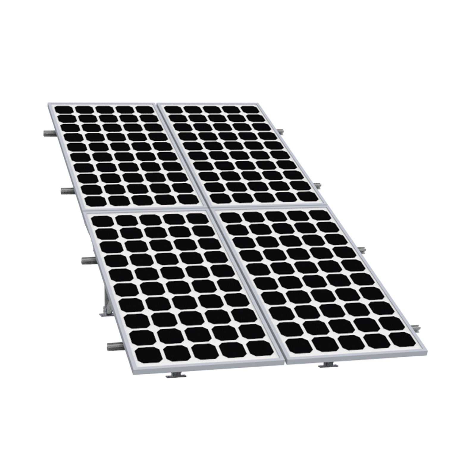 Montaje para Panel Solar 2X2, Riel 5 de 2700mm para Módulos con Espesor de 30-35mm, Vel. de Viento Máx. 136km/h EPCOM POWERLINE VEKTOR5R2X2 - SILYMX