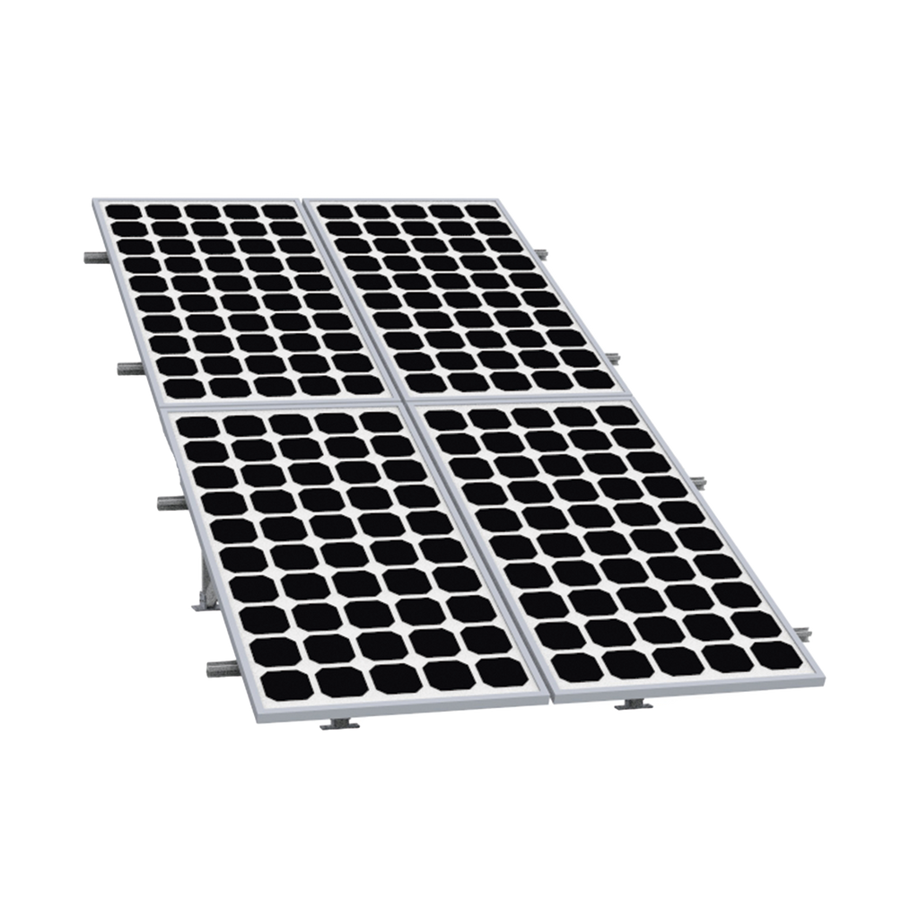 Montaje para Panel Solar 2X2, Riel 5 de 2700mm para Módulos con Espesor de 30-35mm, Vel. de Viento Máx. 136km/h EPCOM POWERLINE VEKTOR5R2X2 - SILYMX