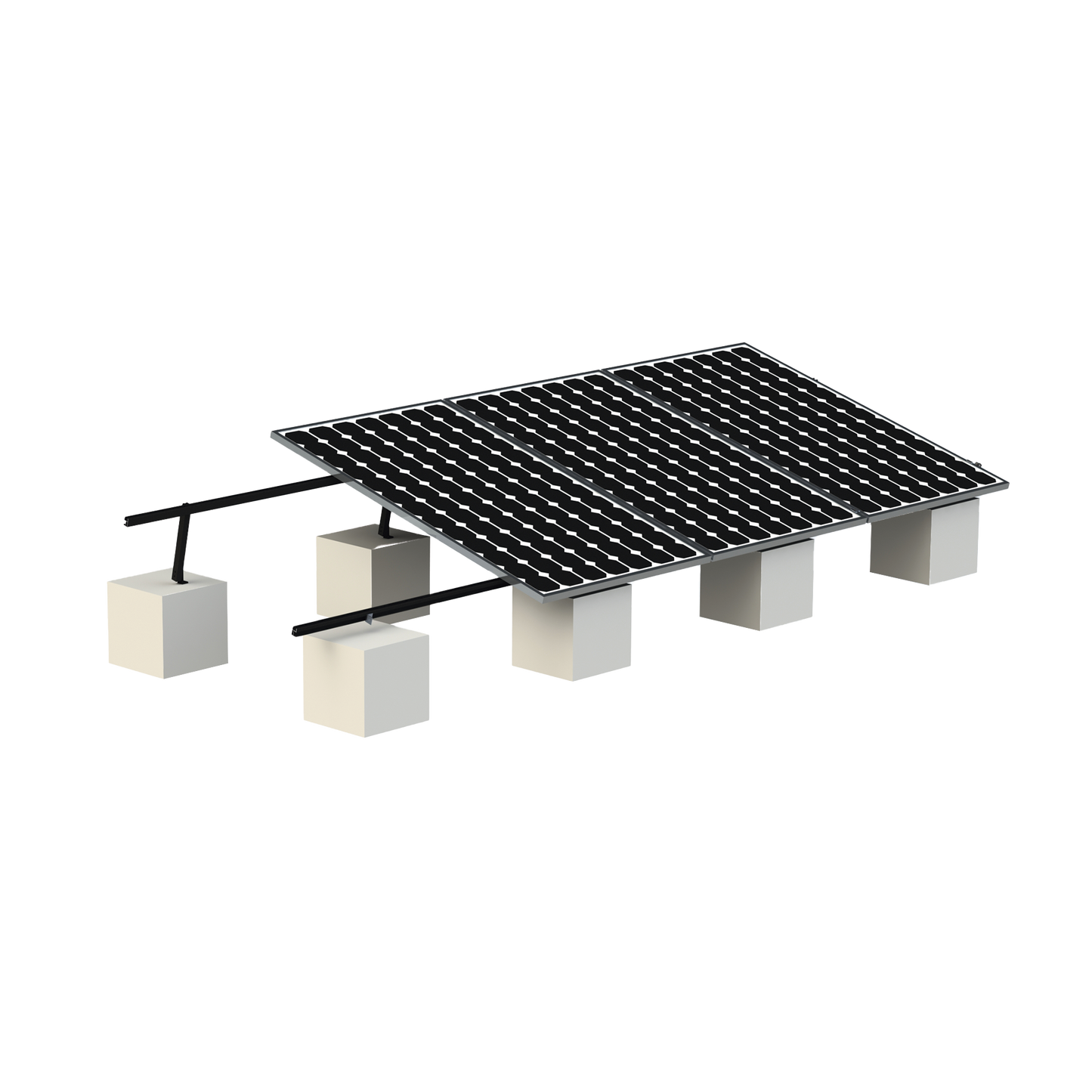 Montaje para Panel Solar, Riel "8" de 5400mm para Módulos con Espesor de 30-35mm, Velocidad de Viento Máx. 136km/h (20° a 45°) Con Anodizado Negro EPCOM POWERLINE VEKTOR8BLK - SILYMX