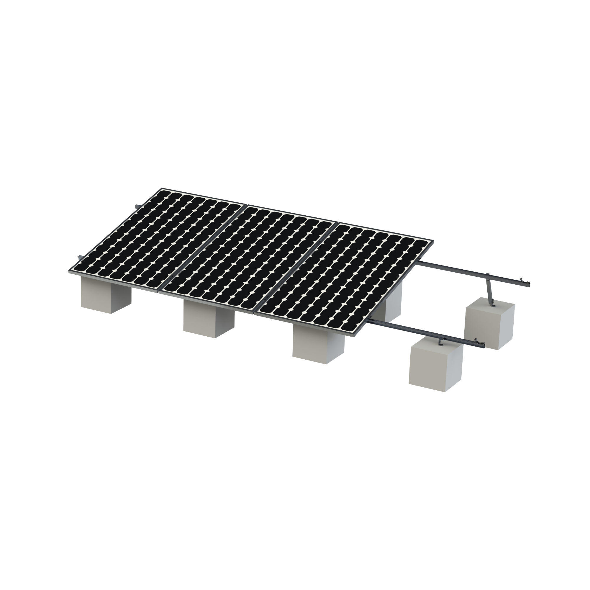 Kit de Montaje Solar EPCOM Powerline VEKTOR8R para 4 Módulos Fotovoltaicos con Riel No. 8 Ajustable 20° a 45°