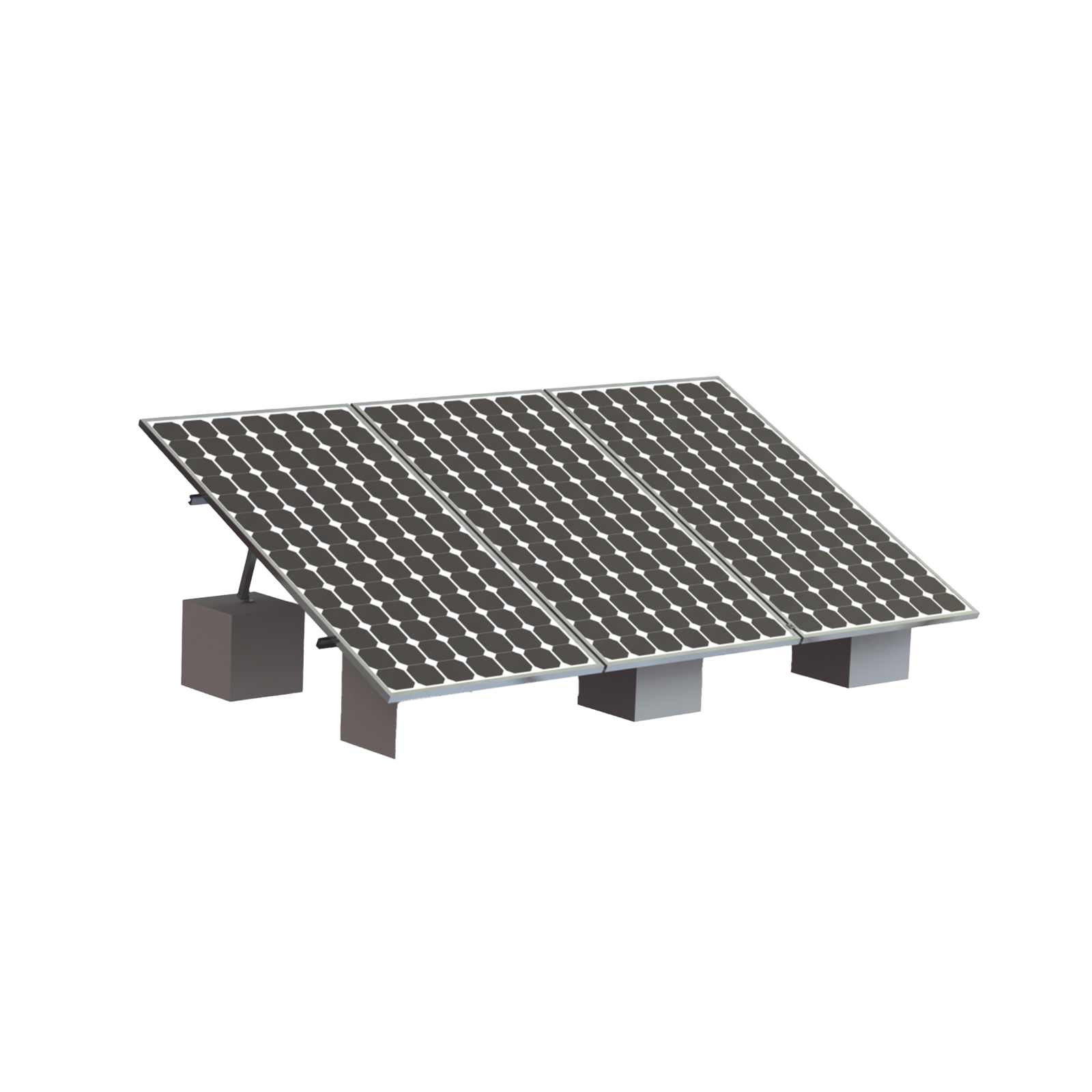 Montaje para 3 Panel Solar, Riel "8" de 4050mm para Módulos con Espesor de 35mm, Velocidad de Viento Máx. 136km/h (20° a 45°) EPCOM POWERLINE VEKTOR8R3M - SILYMX