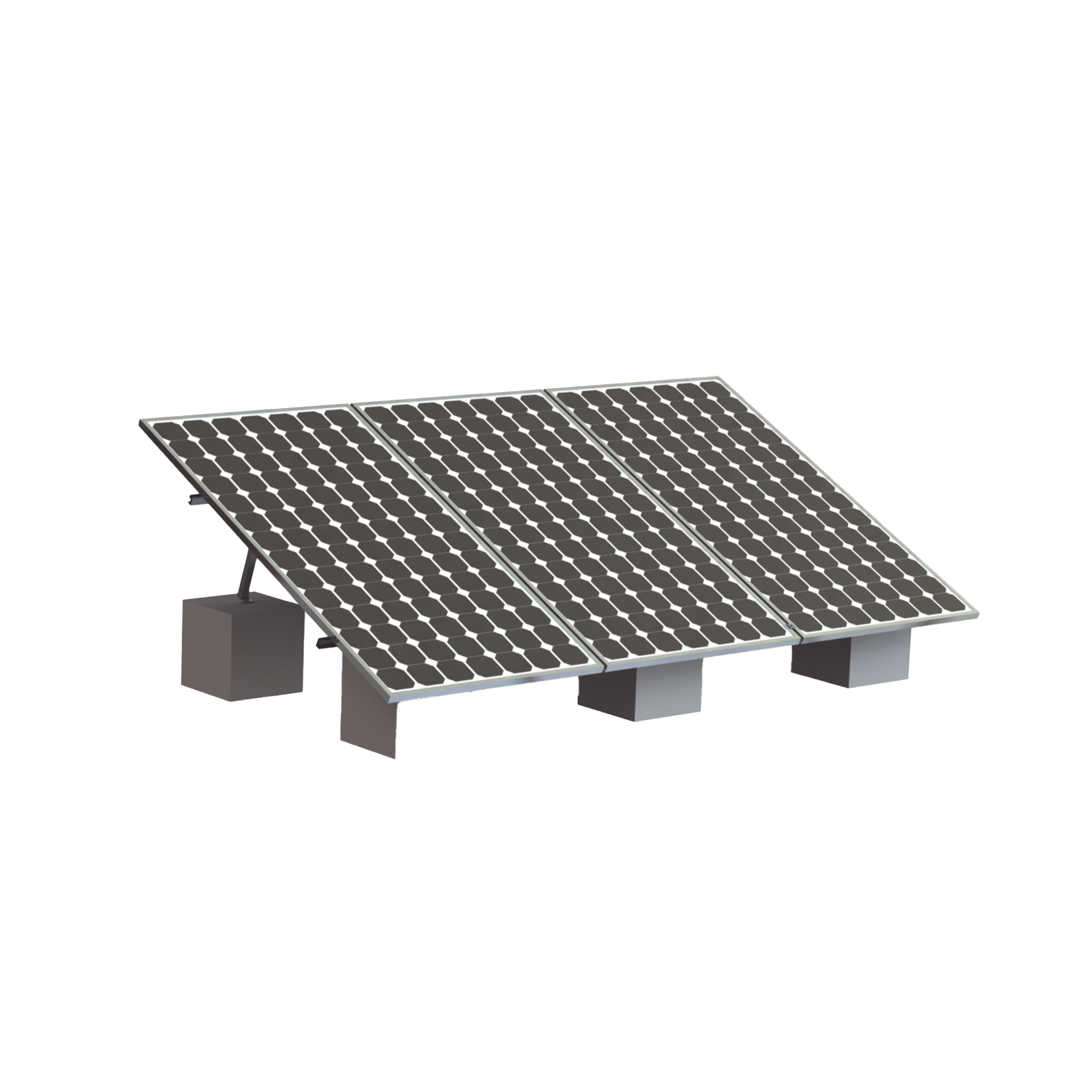 Montaje para 3 Panel Solar, Riel "8" de 4050mm para Módulos con Espesor de 35mm, Velocidad de Viento Máx. 136km/h (20° a 45°) EPCOM POWERLINE VEKTOR8R3M - SILYMX