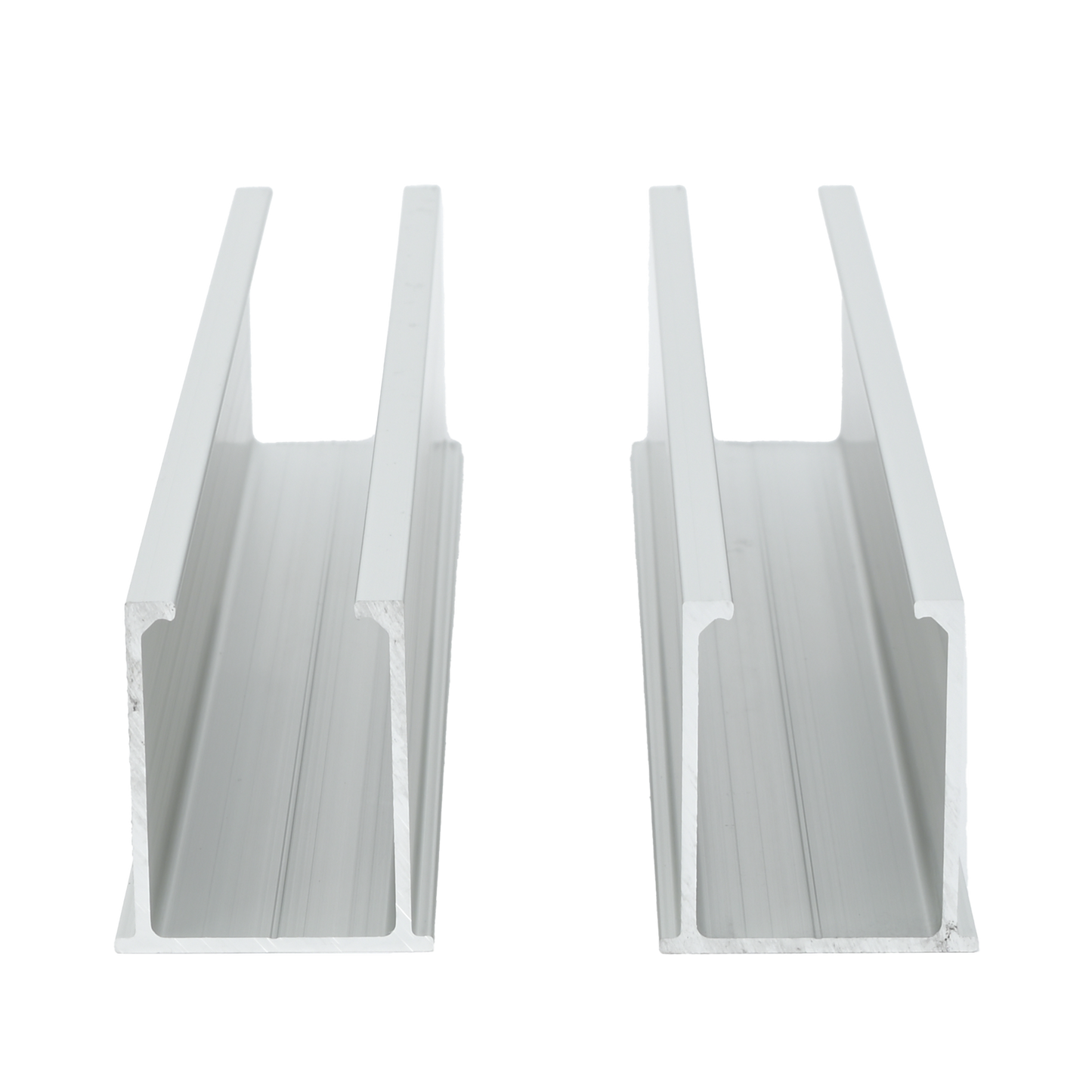 Juego de 2 Mini Rieles De Aluminio para Montaje de Módulos Solares en Techo (Instalación plana 0°). Incluye 4 Tornillos Perforantes EPCOM POWERLINE VEKTORMINI - SILYMX