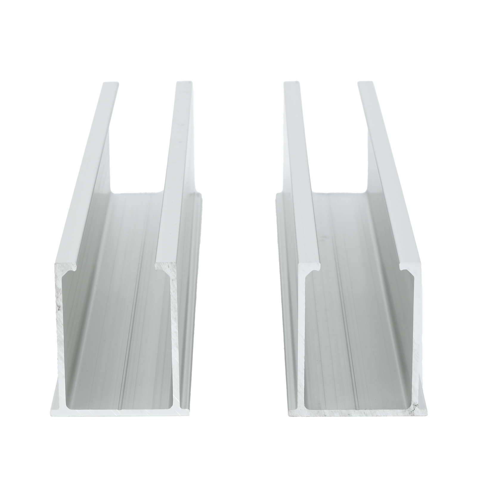 Juego de 2 Mini Rieles De Aluminio para Montaje de Módulos Solares en Techo (Instalación plana 0°). Incluye 4 Tornillos Perforantes EPCOM POWERLINE VEKTORMINI - SILYMX