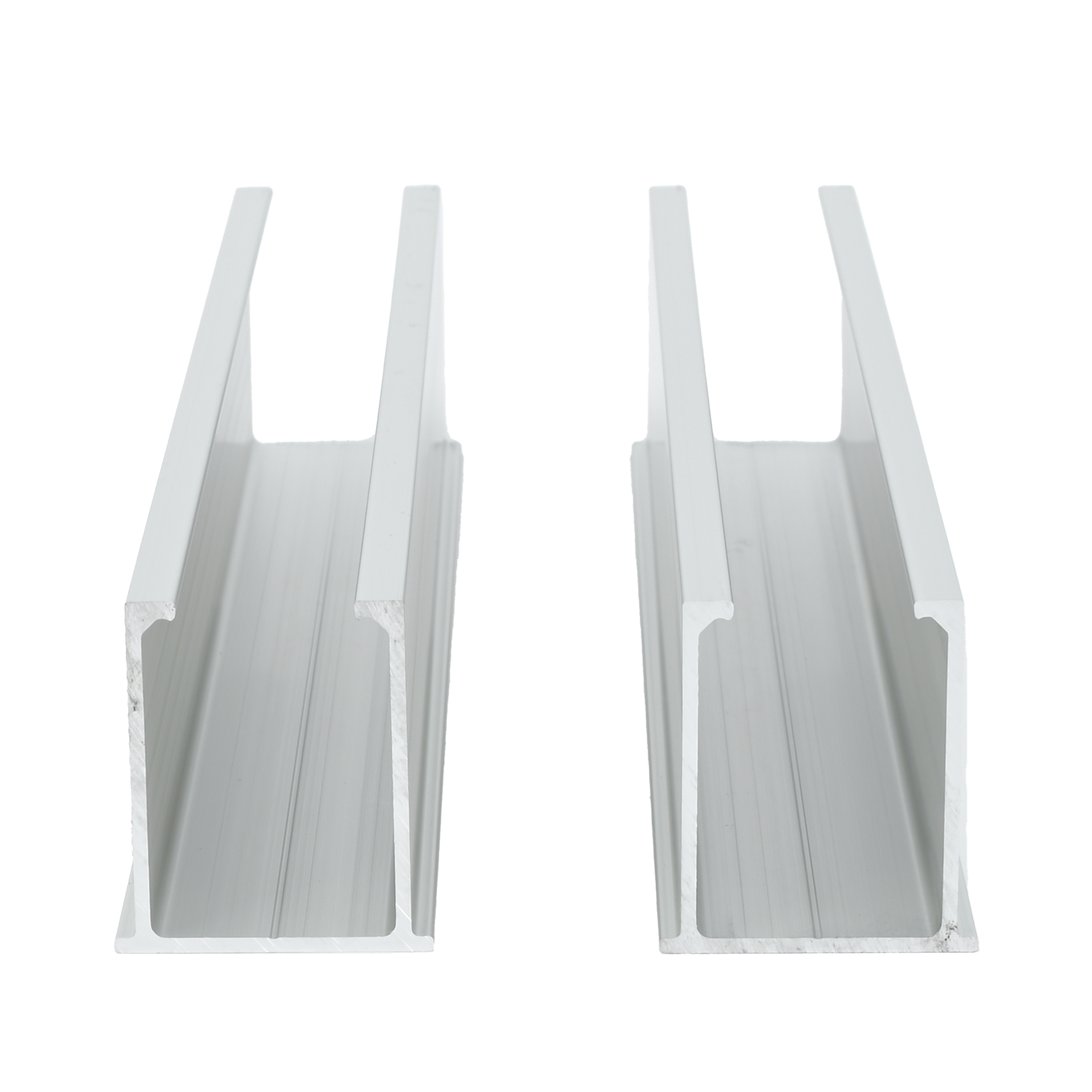 Juego de 2 Mini Rieles De Aluminio para Montaje de Módulos Solares en Techo (Instalación plana 0°). Incluye 4 Tornillos Perforantes EPCOM POWERLINE VEKTORMINI - SILYMX