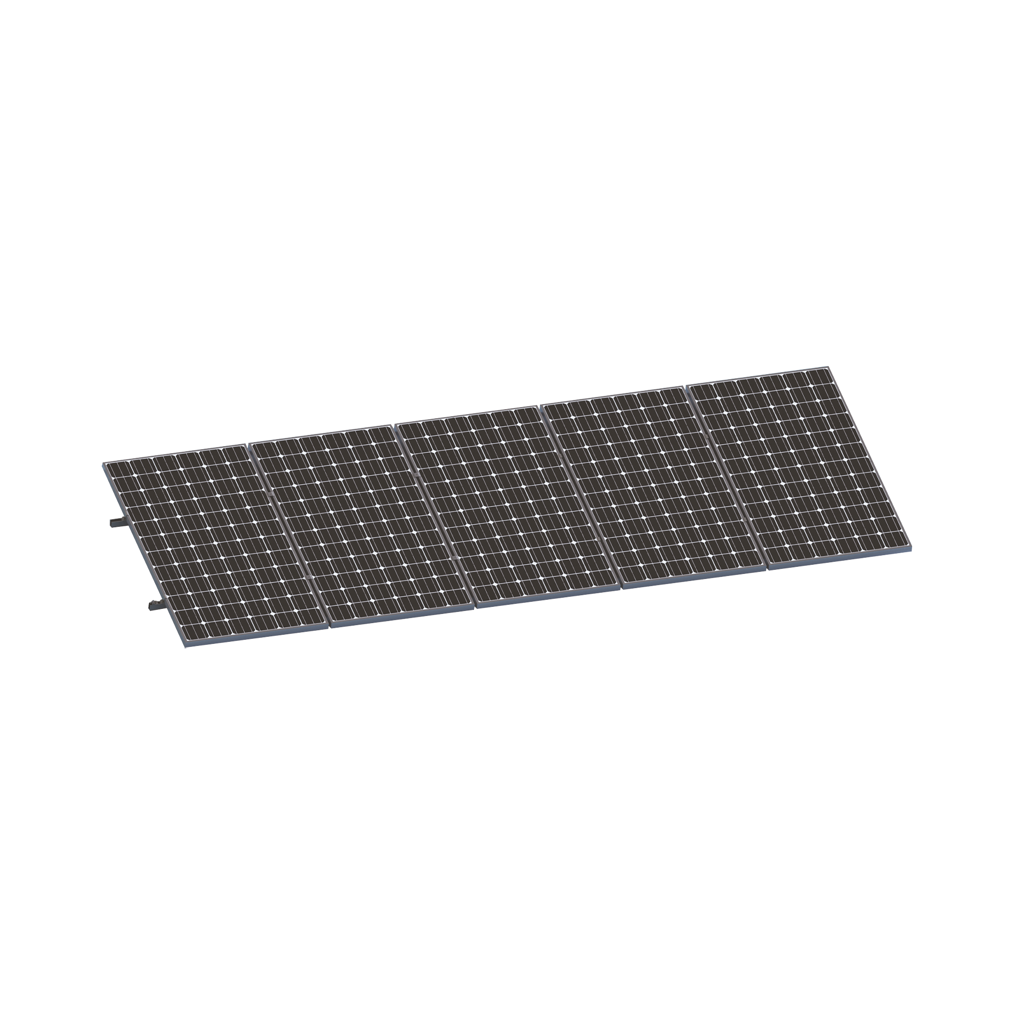 Kit De Minirieles Para Panel Solar Arreglo 1X5 Para Instalación Plano En Lámina EPCOM POWERLINE VEKTORMINIKIT1X5 - SILYMX