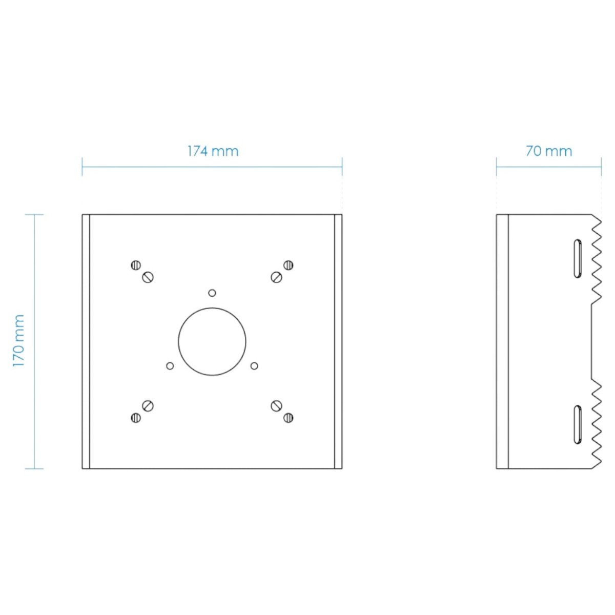 Soporte De Exterior Para Montaje En Poste AM-312 - SILYMX