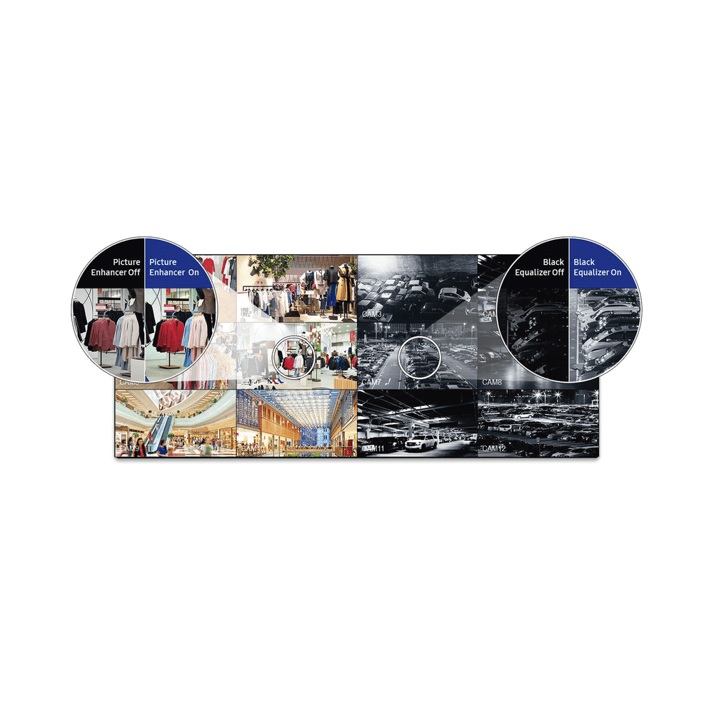 Pantalla Profesional LED de 55" para Video Wall Full HD (1080p) HDMI/DVI-D/DP Bisel Ultra Delgado de 2.3mm VESA VM55BU - SILYMX