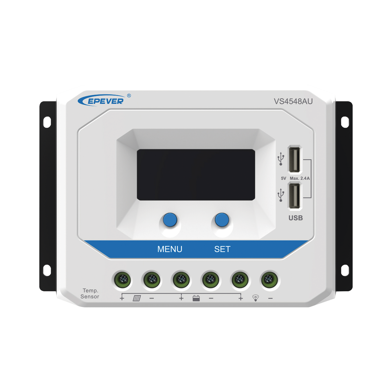 Controlador Solar de Carga PWM 12/24/36/48 V 45 A, Salida USB, con Display EPEVER VS-4548-AU - SILYMX