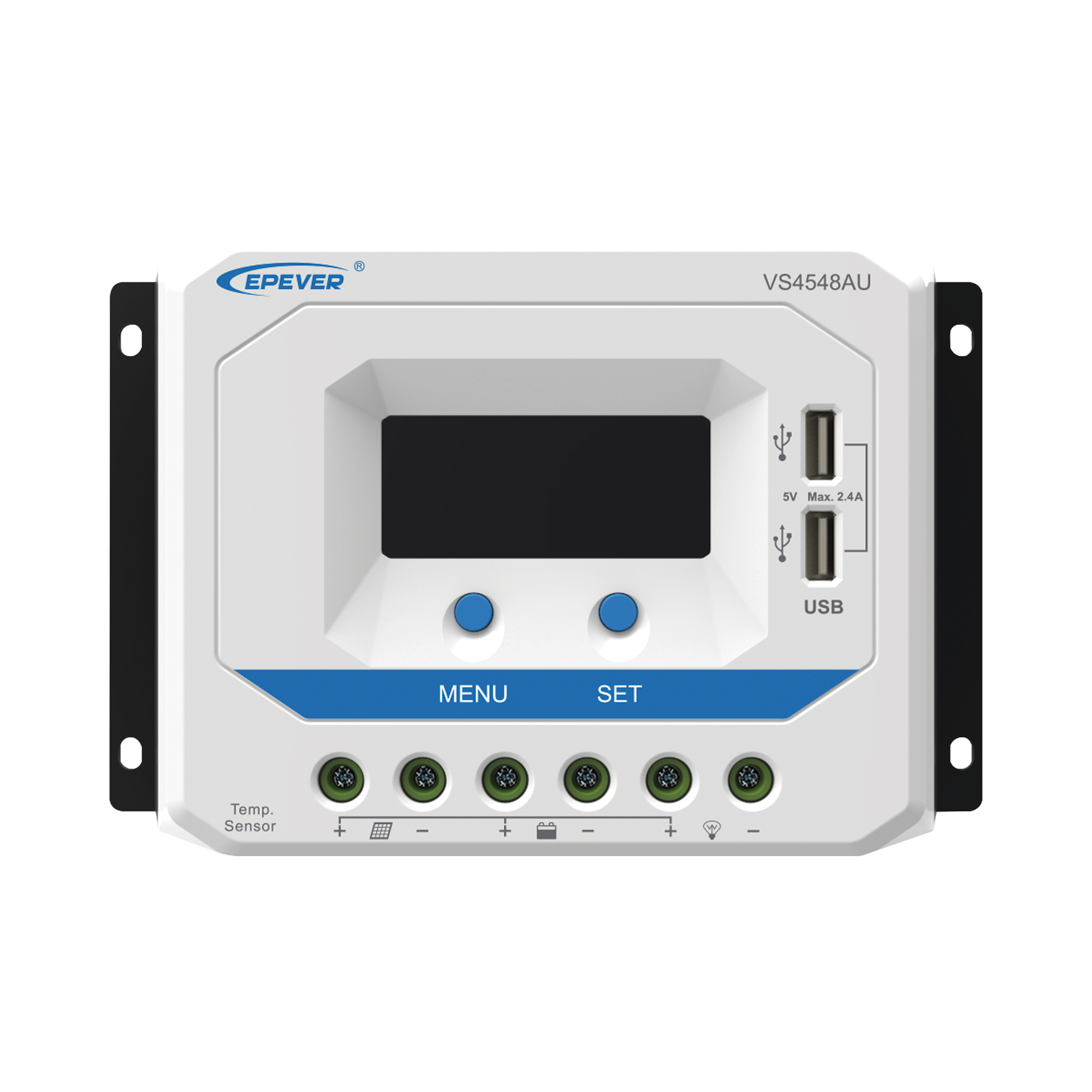 Controlador Solar de Carga PWM 12/24/36/48 V 45 A, Salida USB, con Display EPEVER VS-4548-AU - SILYMX