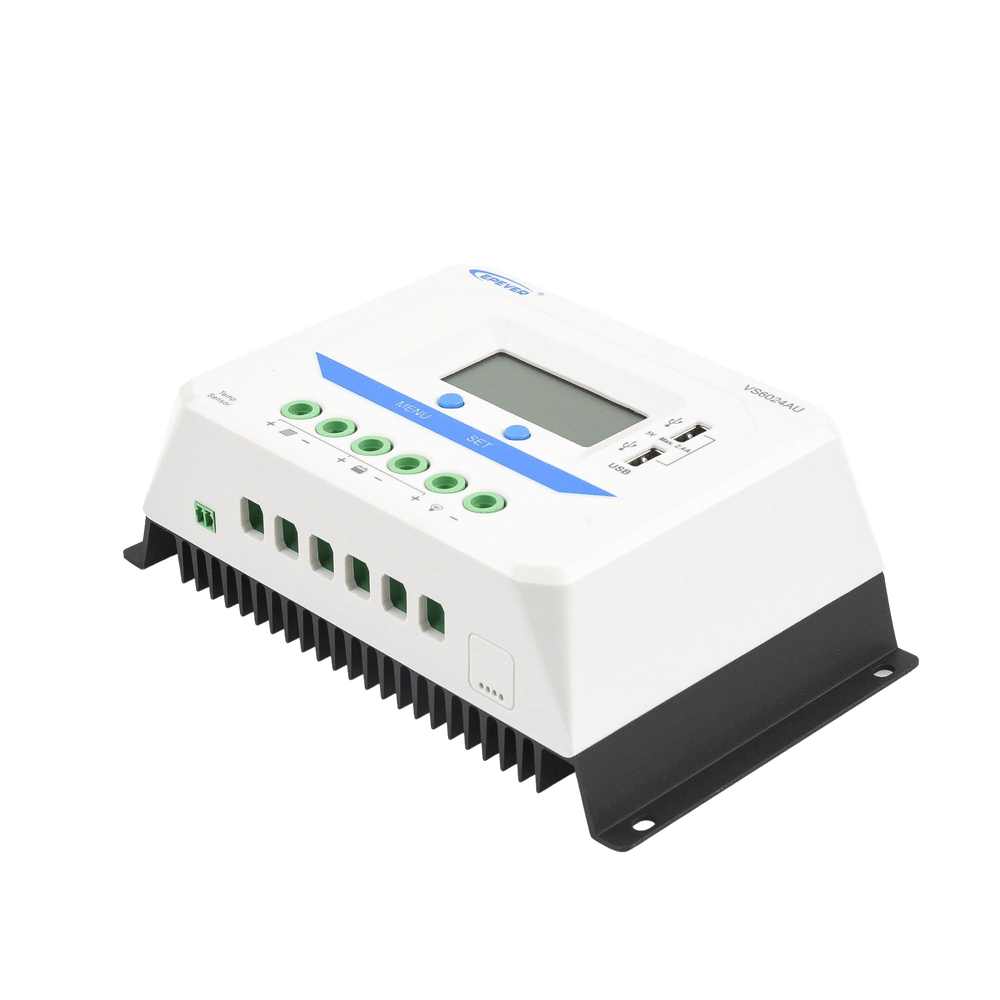Controlador Solar de Carga EPEVER PWM 12/24V 60 A Salida USB con Display VS-6024-AU - SILYMX