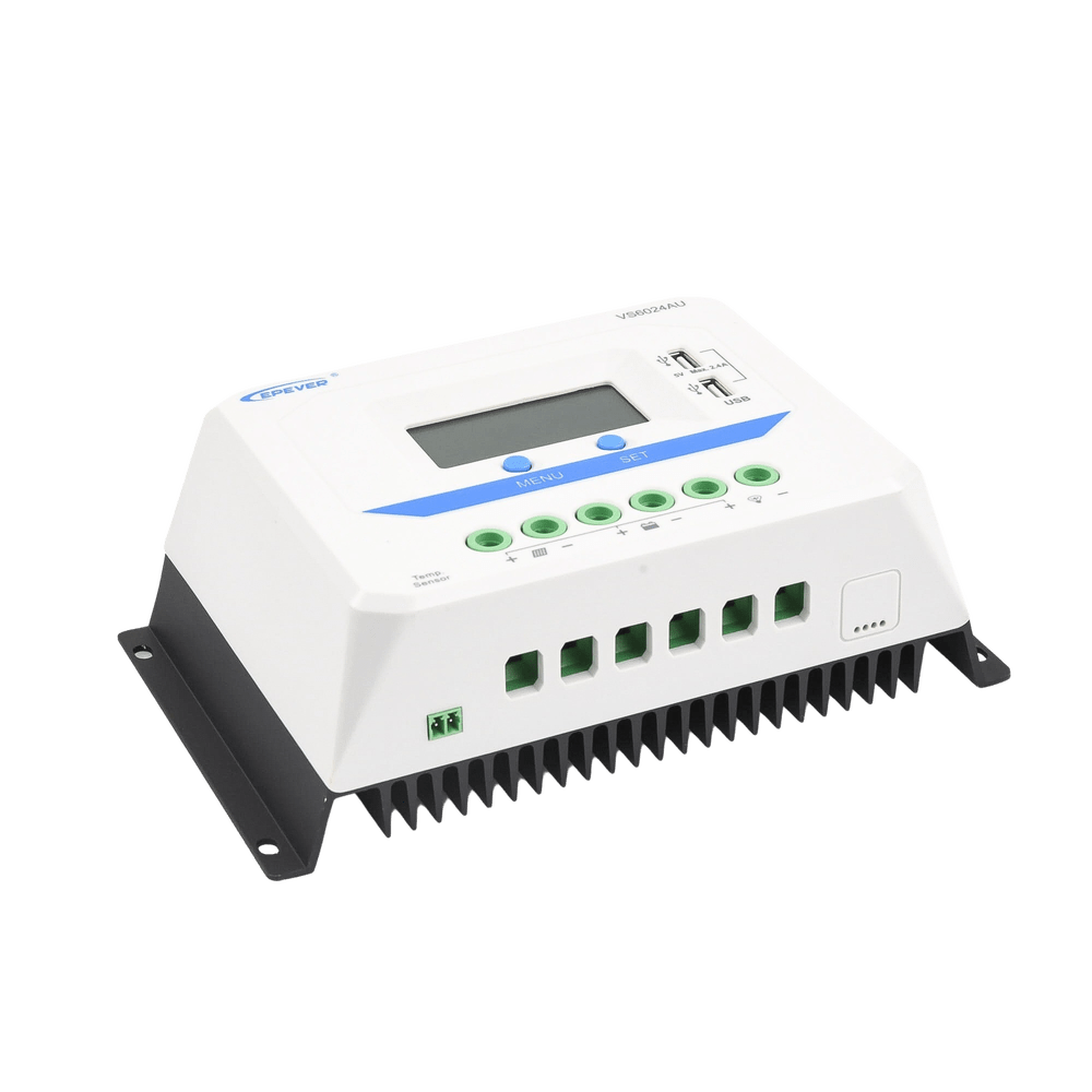 Controlador Solar de Carga EPEVER PWM 12/24V 60 A Salida USB con Display VS-6024-AU - SILYMX