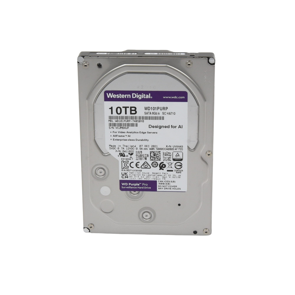Disco Duro de 10TB 7200 RPM para Videovigilancia Western Digital WD Purple Surveillance 35" SATA 6 Gbit/s 256MB Caché WD101PURP - SILYMX