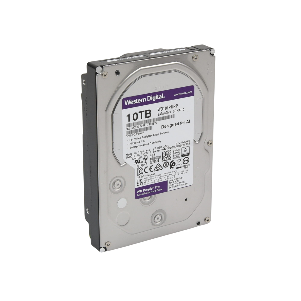 Disco Duro de 10TB 7200 RPM para Videovigilancia Western Digital WD Purple Surveillance 35" SATA 6 Gbit/s 256MB Caché WD101PURP - SILYMX
