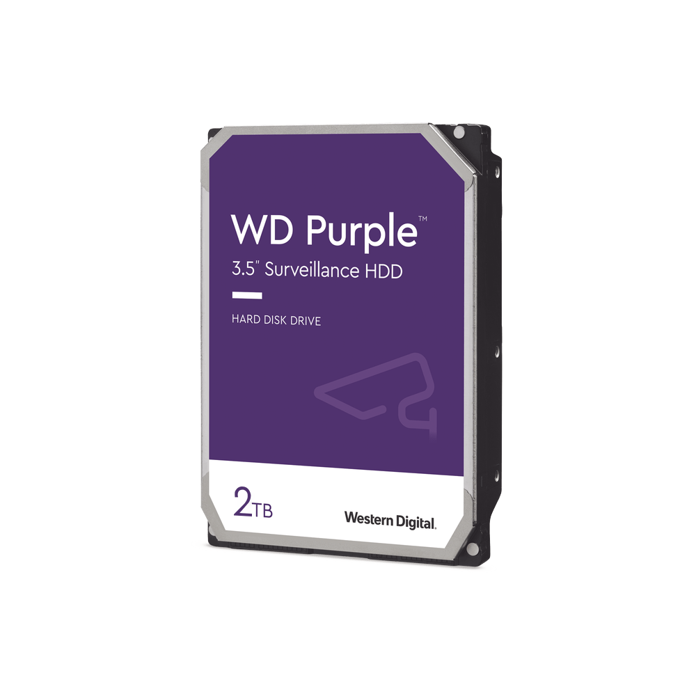 Disco Duro Wetern Digital PURPLE de 2TB 3 AÑOS DE GARANTÍA Para Videovigilancia 5400 RPM WD23PURZ - SILYMX