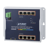 Switch Industrial PoE Administrable 8 Puertos Gigabit 802.3at 2 SFP PLANET WGS-4215-8P2S - SILYMX
