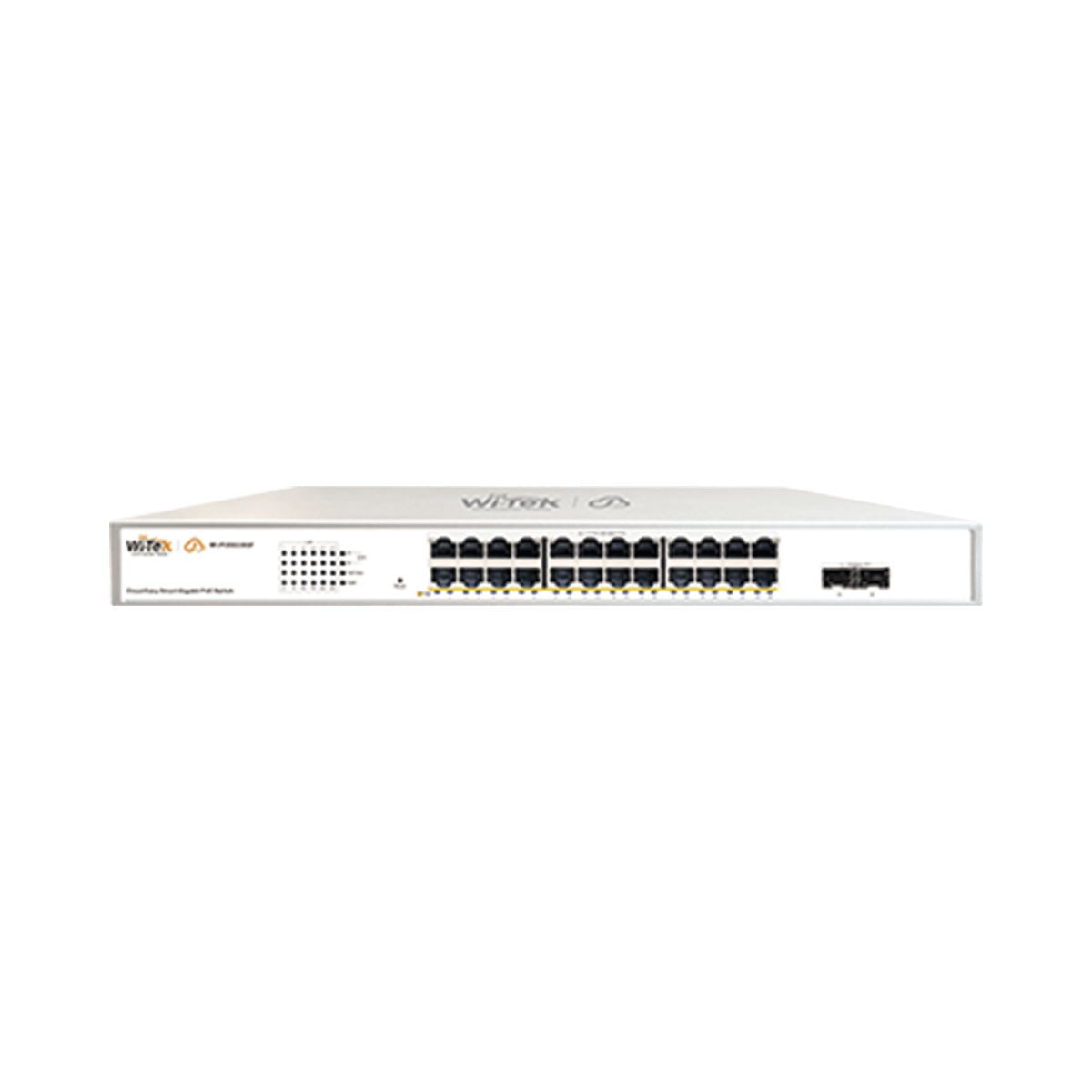 Switches PoEWI - TEKWI-PCES326GFSwitch Administrable 24 Puertos Gigabit PoE+ 370W 2 SFP Cloud WI - TEK WI - PCES326GF - SILYMX