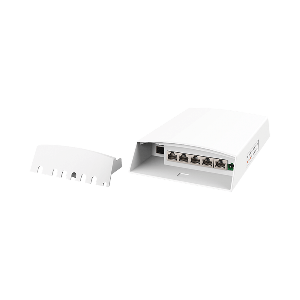 Switch CCTV PoE para Exterior No administrable PoE Entrada 802.3 bt Hasta 60W 1 Puerto PoE salida 24V pasivo Hasta 12W / 3 puertos PoE 802.3 at Hasta 30W Ideal para Aplicaciones CCTV con Enlaces Inalámbricos - SILYMX