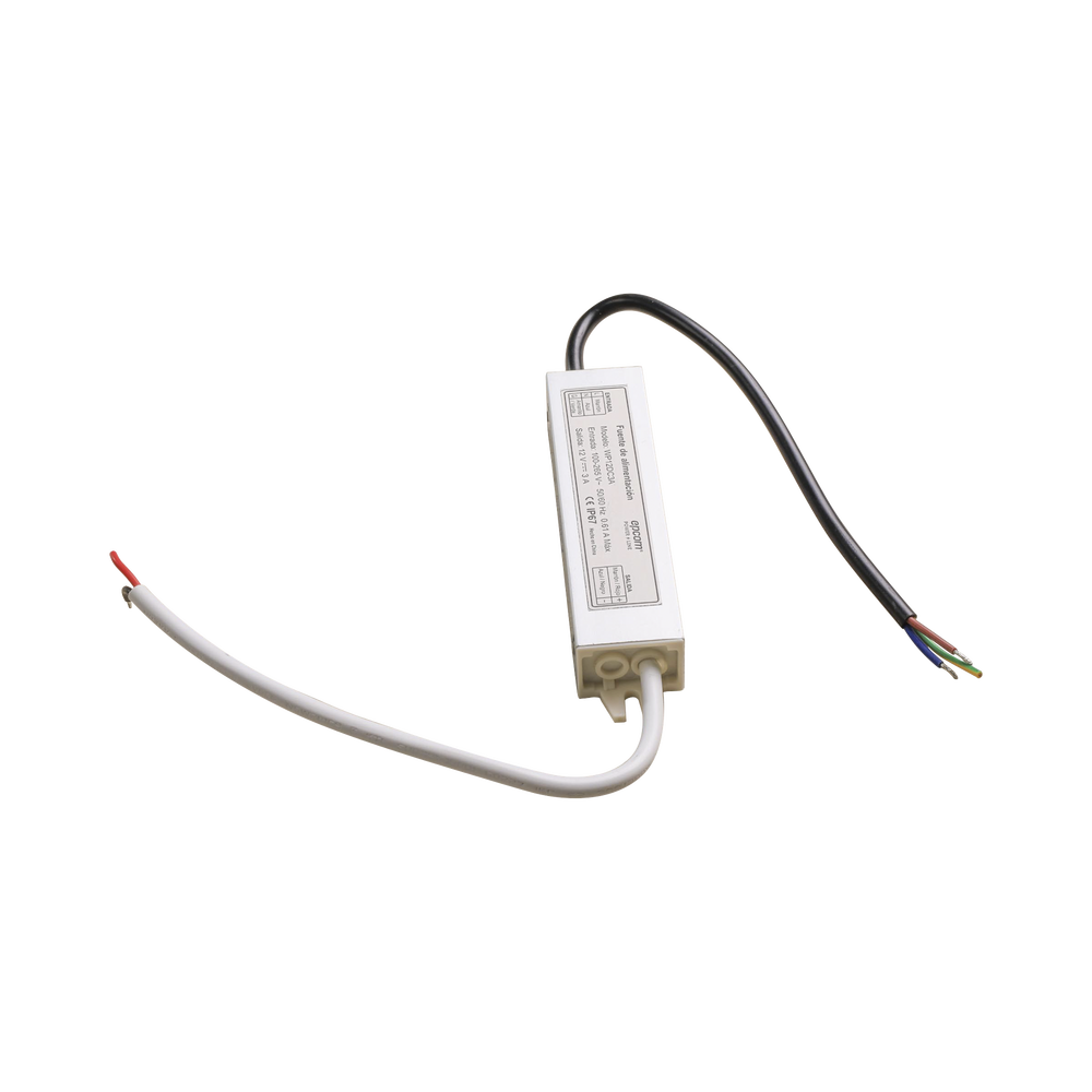 Fuente 12 V 3 Amperes Waterproof Intemperie grado IP67 WP12DC3A - SILYMX