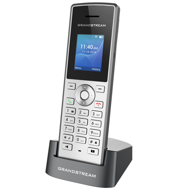TELEFONO IP WIFI 2 CUENTAS SIP 2 LINEAS PANTALLA A COLOR BOTON PUSH TO TALK CONECTOR MICRO USB 3.5 MM PLATA WP810 - SILYMX