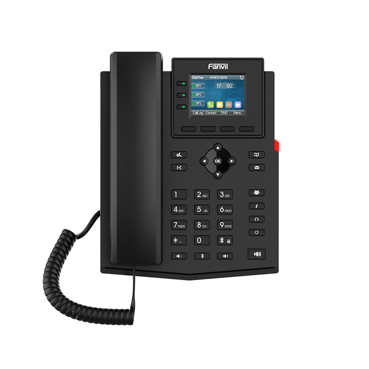 Teléfonos IPFANVILX303-2WTeléfono IP Empresarial 4 Líneas SIP Pantalla LCD 2.4" PoE Conferencia 6 Vías Fanvil X303 - 2W - SILYMX