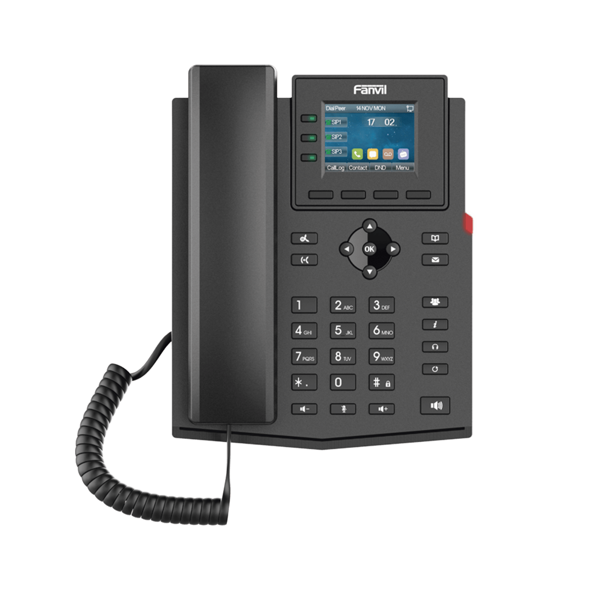 Teléfonos IPFANVILX303WTeléfono IP Wi - Fi 4 Líneas SIP Pantalla Color 2.4" Opus PoE Conferencia 3 Vías Fanvil X303W - SILYMX