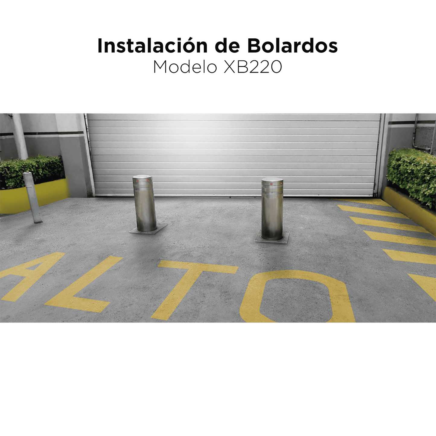 Pilona o Bolardo Neumático 100% Acero Inoxidable Alta Velocidad 275MM Diámetro Acabado de Lujo XB-275 - SILYMX