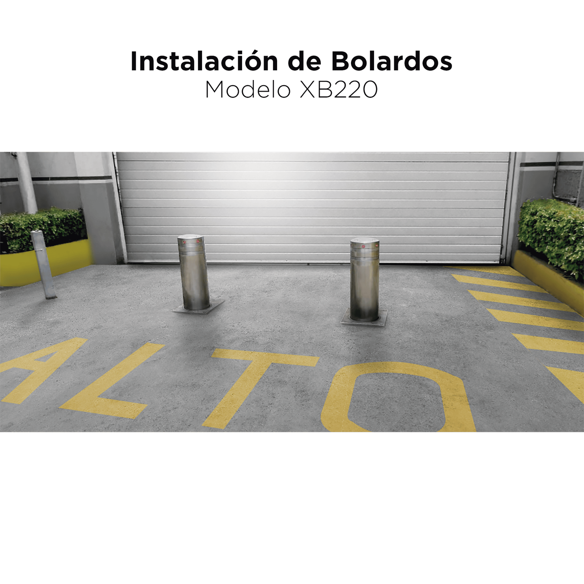 Pilona o Bolardo Neumático 100% Acero Inoxidable Alta Velocidad 275MM Diámetro Acabado de Lujo XB-275 - SILYMX