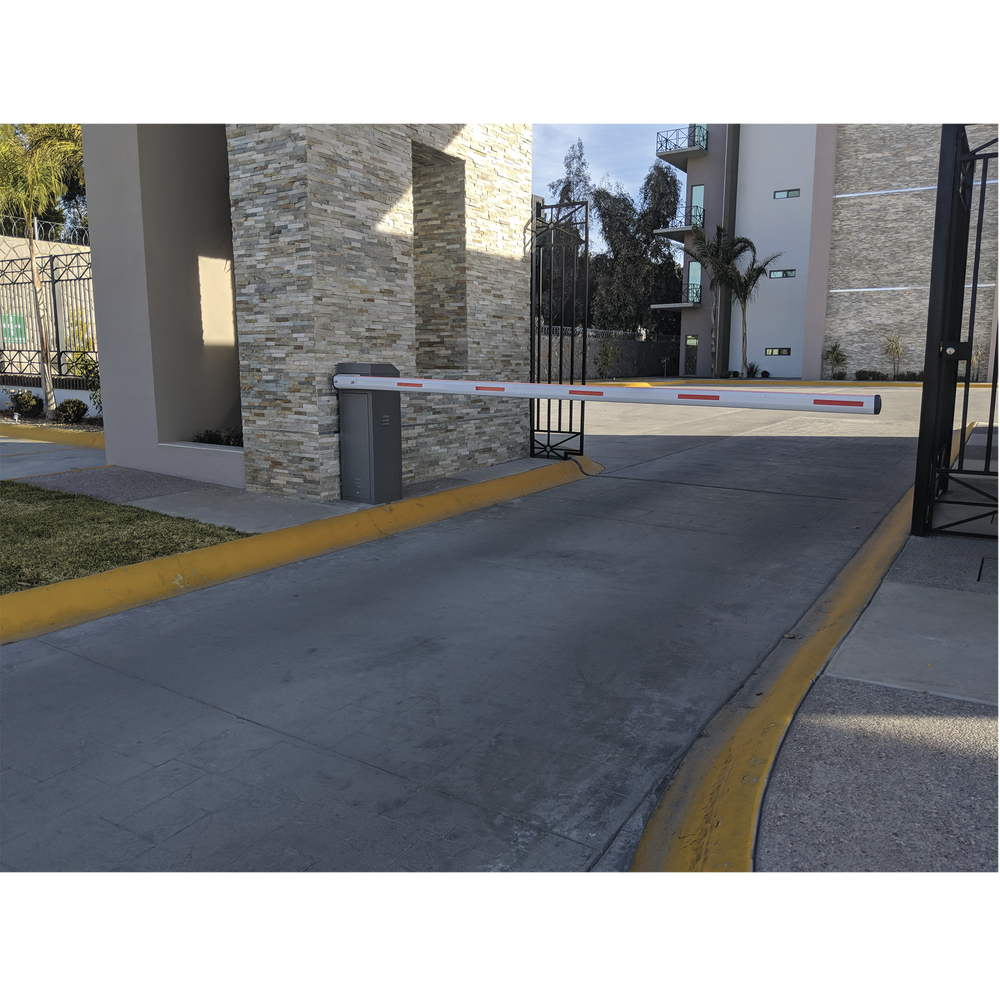 Barrera vehicular ACCESSPRO derecha Soporta brazo de hasta 5.5 m carrera ajustable Movimiento fluido Diseño elegante color Gris XBS-5000-R - SILYMX
