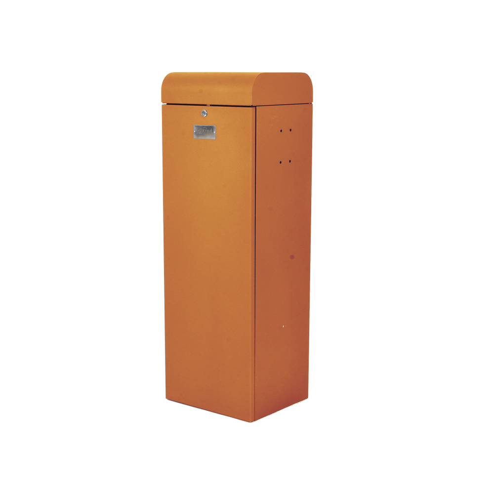 Barrera vehicular derecha Soporta brazo de hasta 5.5 m Final de carrera ajustable por programación Movimiento fluido Diseño elegante color naranja XBS-5002-RN - SILYMX