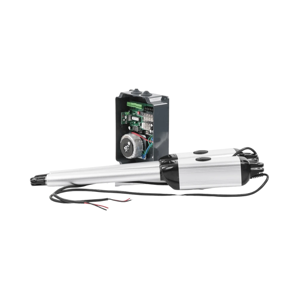 Kit de brazos para automatizar portones vehiculares abatibles de 2 hojas 3 Mts 300 Kg Uso solo residencial Compatible con respaldo de energía XBS-PK03 - SILYMX