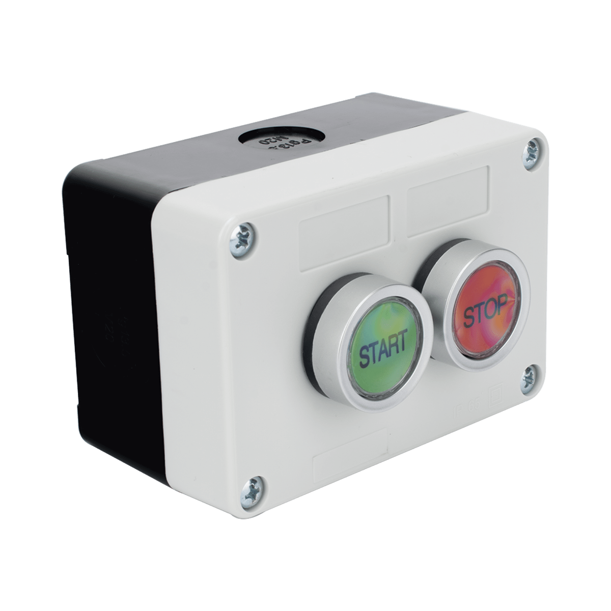 Botones de SalidaACCESSPROXBS-SW-21Botonera Doble ACCESSPRO XBS - SW - 21 · Control Start/Stop · Para Barreras Vehiculares y Operadores - SILYMX