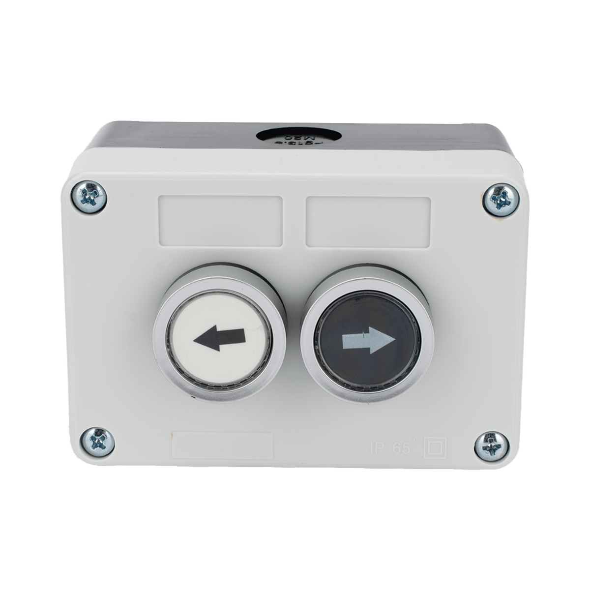 Botones de SalidaACCESSPROXBS-SW-22Botonera Doble ACCESSPRO XBS - SW - 22 · Control para Barreras Vehiculares · Contactos NO · 24VDC · IP40 - SILYMX