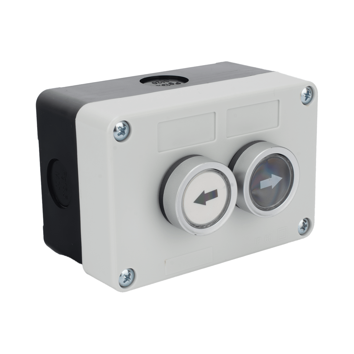 Botones de SalidaACCESSPROXBS-SW-22Botonera Doble ACCESSPRO XBS - SW - 22 · Control para Barreras Vehiculares · Contactos NO · 24VDC · IP40 - SILYMX