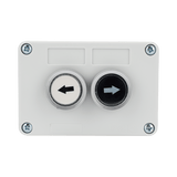 Botones de SalidaACCESSPROXBS-SW-22Botonera Doble ACCESSPRO XBS - SW - 22 · Control para Barreras Vehiculares · Contactos NO · 24VDC · IP40 - SILYMX