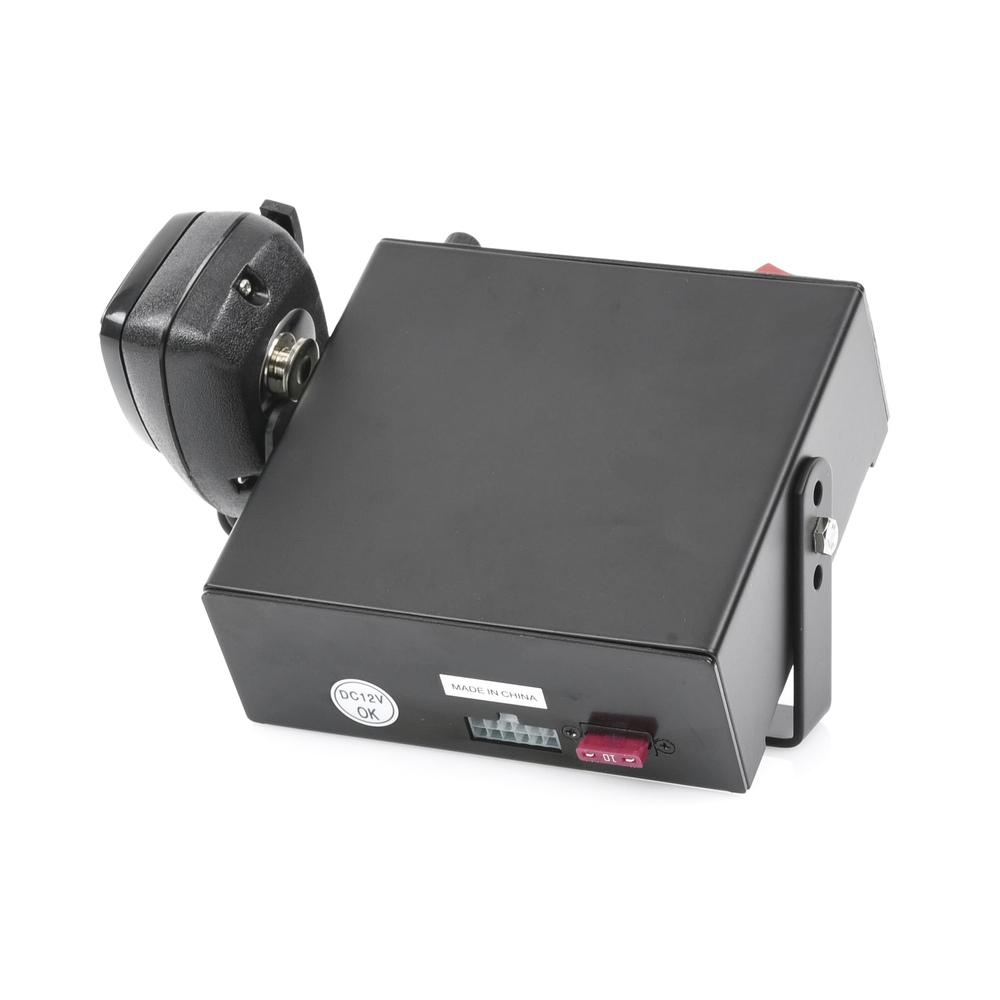 Sirena Vehicular de 100W de Potencia Con Switch Giratorio de 6 posiciones Micrófono de Uso Rudo e Interconexión a Radio X-ELS-100 - SILYMX