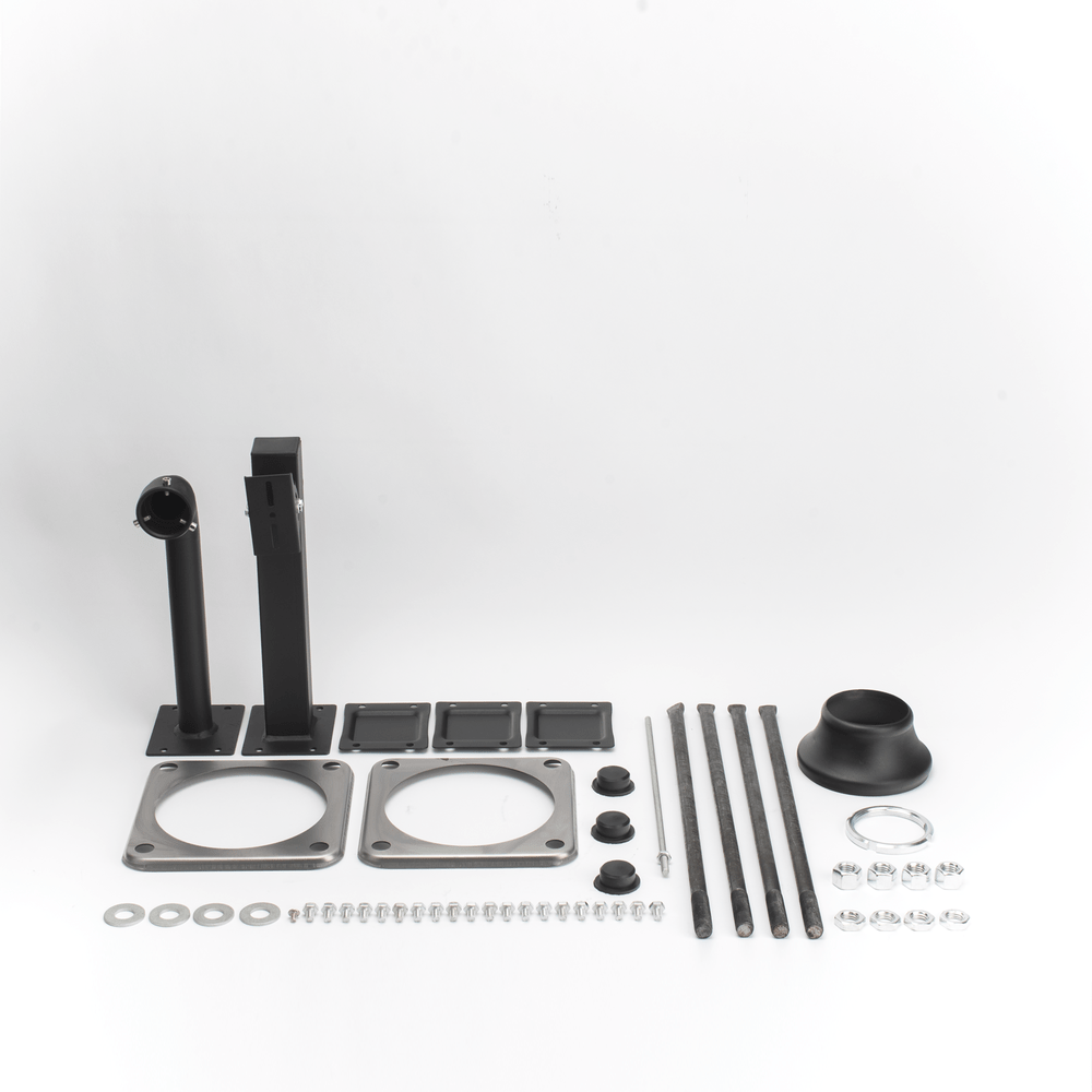 Poste Seccionado de 6 Metros Especializado Instalación de Videovigilancia Incluye Base Cimentación Brazo para Cámara PTZ Color Negro XGAPOLE6M/A - SILYMX