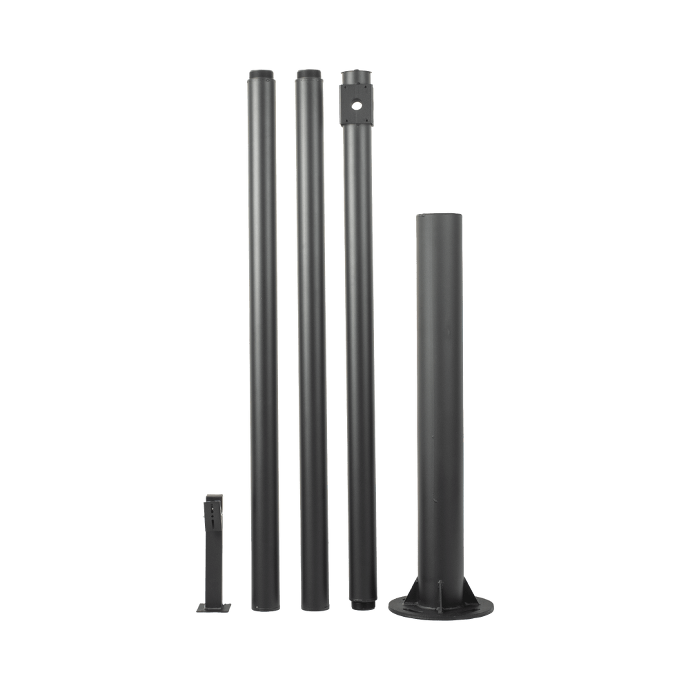 Poste Seccionado de 6 Metros Especializado Instalación de Videovigilancia Incluye Base Cimentación Brazo para Cámara PTZ Color Negro XGAPOLE6M/A - SILYMX