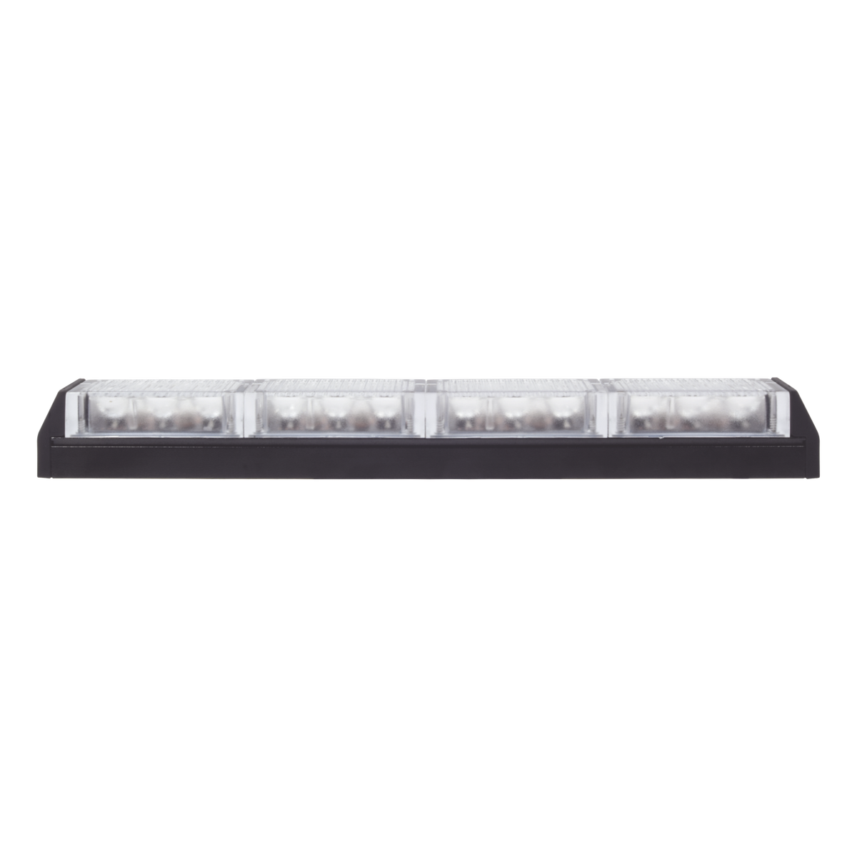 Barra de Luz de Advertencia / 4 Módulos Ámbar / LED Gen III / 11 Patrones de Destello / 10-16 VCC / 3 A Máx. / 31.5 cm