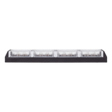 Barra de Luz de Advertencia / 4 Módulos Ámbar / LED Gen III / 11 Patrones de Destello / 10-16 VCC / 3 A Máx. / 31.5 cm
