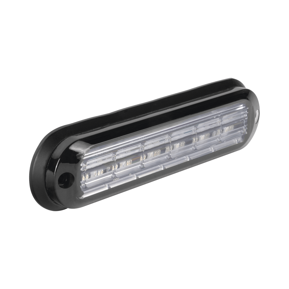 Luz Auxiliar Ultra Brillante IP67 de 6 LEDs Color Claro con mica transparente y bisel negro XLT1835W - SILYMX