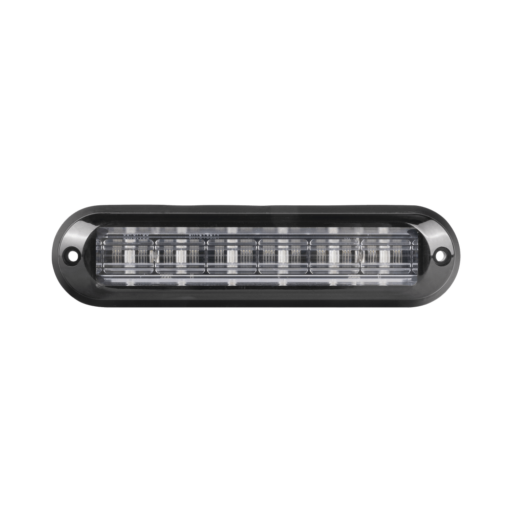 Luz Auxiliar Ultra Brillante IP67 de 6 LEDs Color Claro con mica transparente y bisel negro XLT1835W - SILYMX