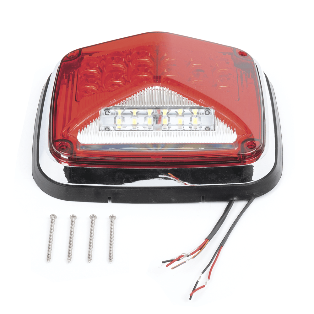 Luz de advertencia de 8 X 6" Color Rojo Con Luz de Trabajo Clara Ideal para Ambulancias XLTE1755R - SILYMX