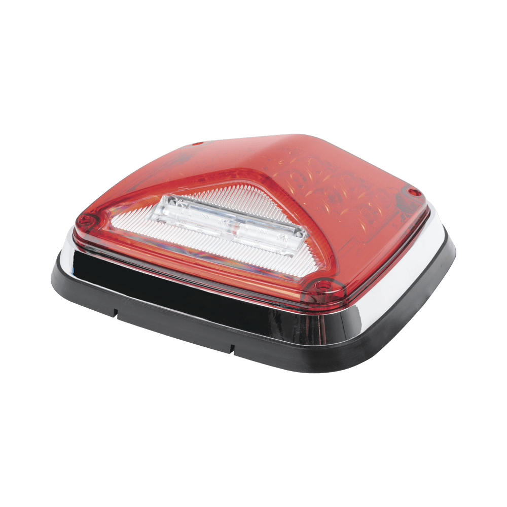 Luz de advertencia de 8 X 6" Color Rojo Con Luz de Trabajo Clara Ideal para Ambulancias XLTE1755R - SILYMX