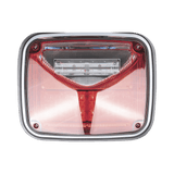 Luz de advertencia de 8 X 6" Color Rojo Con Luz de Trabajo Clara Ideal para Ambulancias XLTE1755R - SILYMX