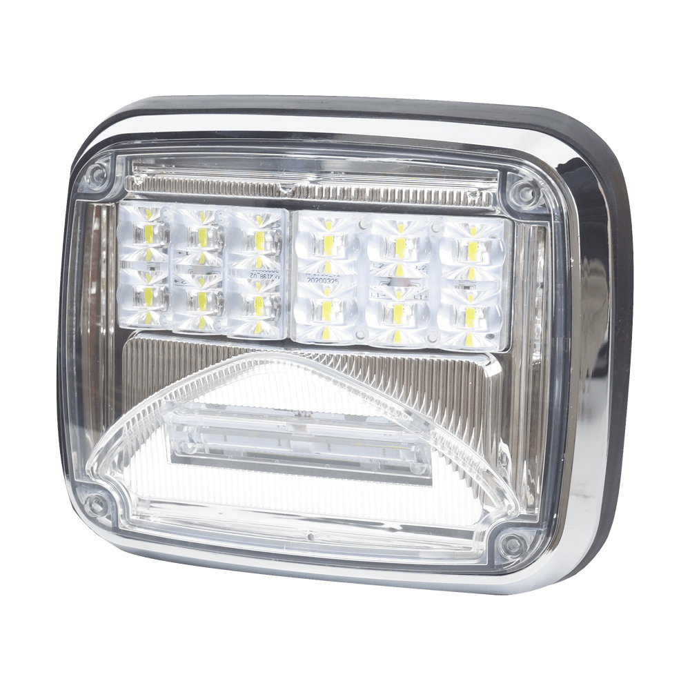 Luz de advertencia de 8 X 6" Color Claro Con Luz de Trabajo Clara para Ambulancias - SILYMX