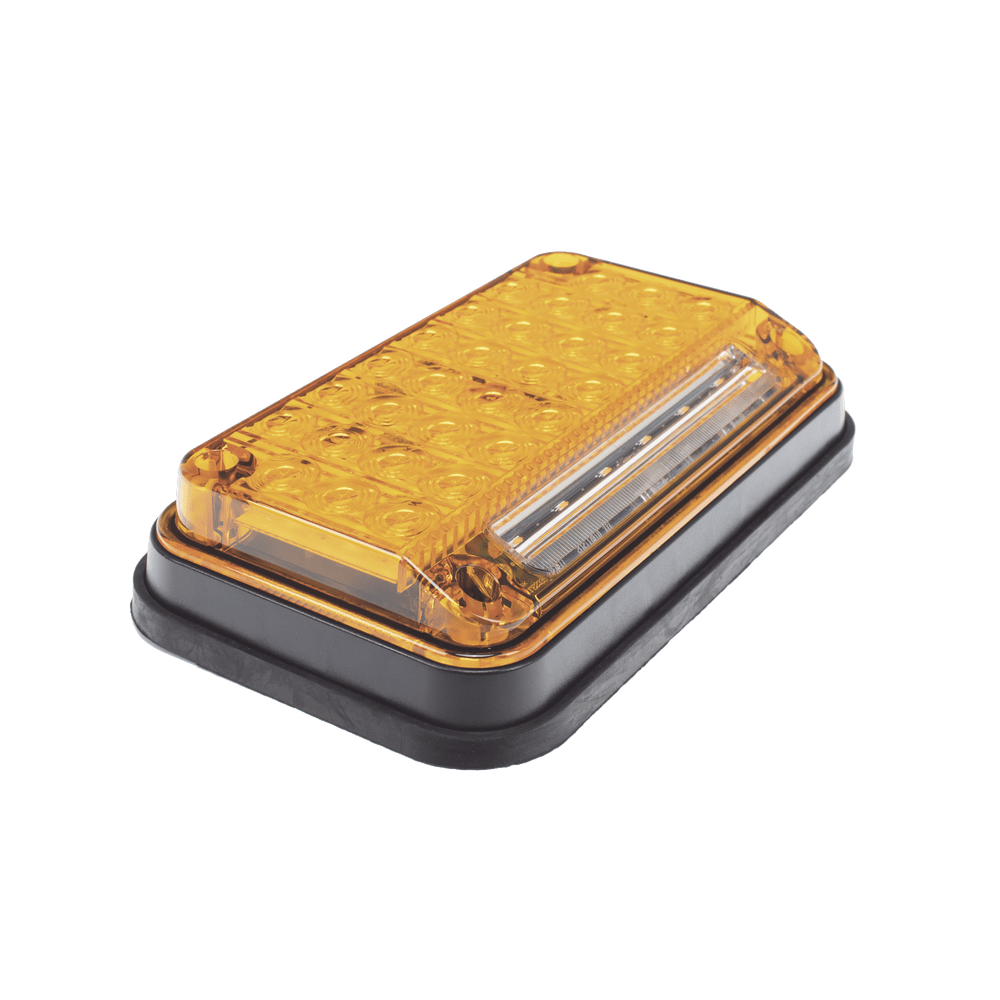 Luz de Advertencia de 7X4 pulgadas Color Ámbar Con Luz de Trabajo XLTE2335A - SILYMX