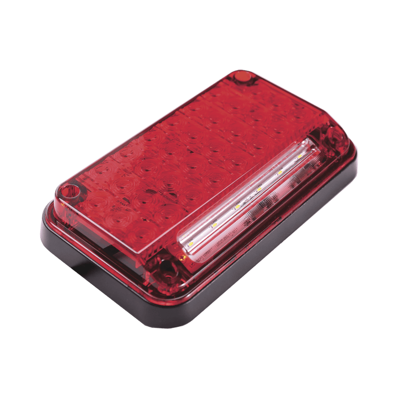 Luz de Advertencia de 7X4" Color Rojo Con Luz de Trabajo ideal para Ambulancias - SILYMX